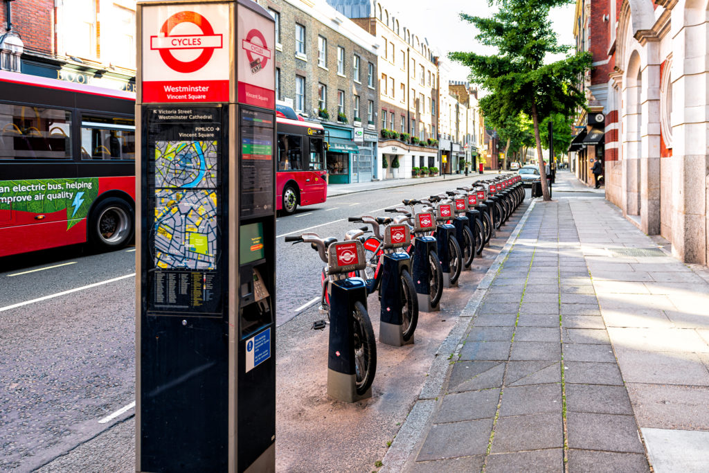 London's Santander Cycles or "Boris Bikes"