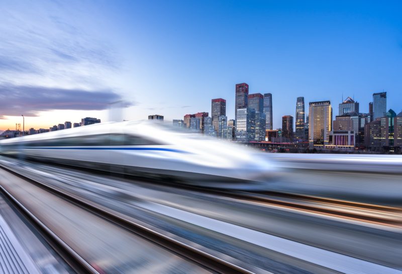 China's High speed rail network. Credit: Adobe Stock