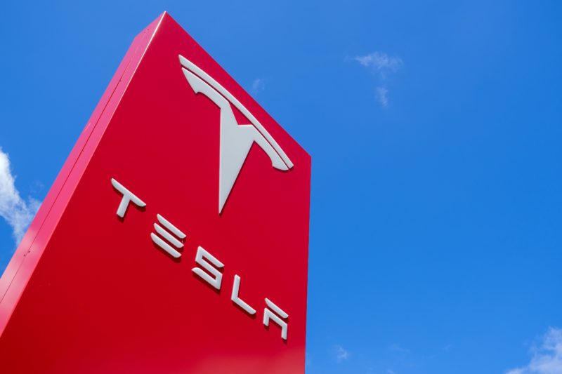 Tesla logo. Credit: Adobe Stock