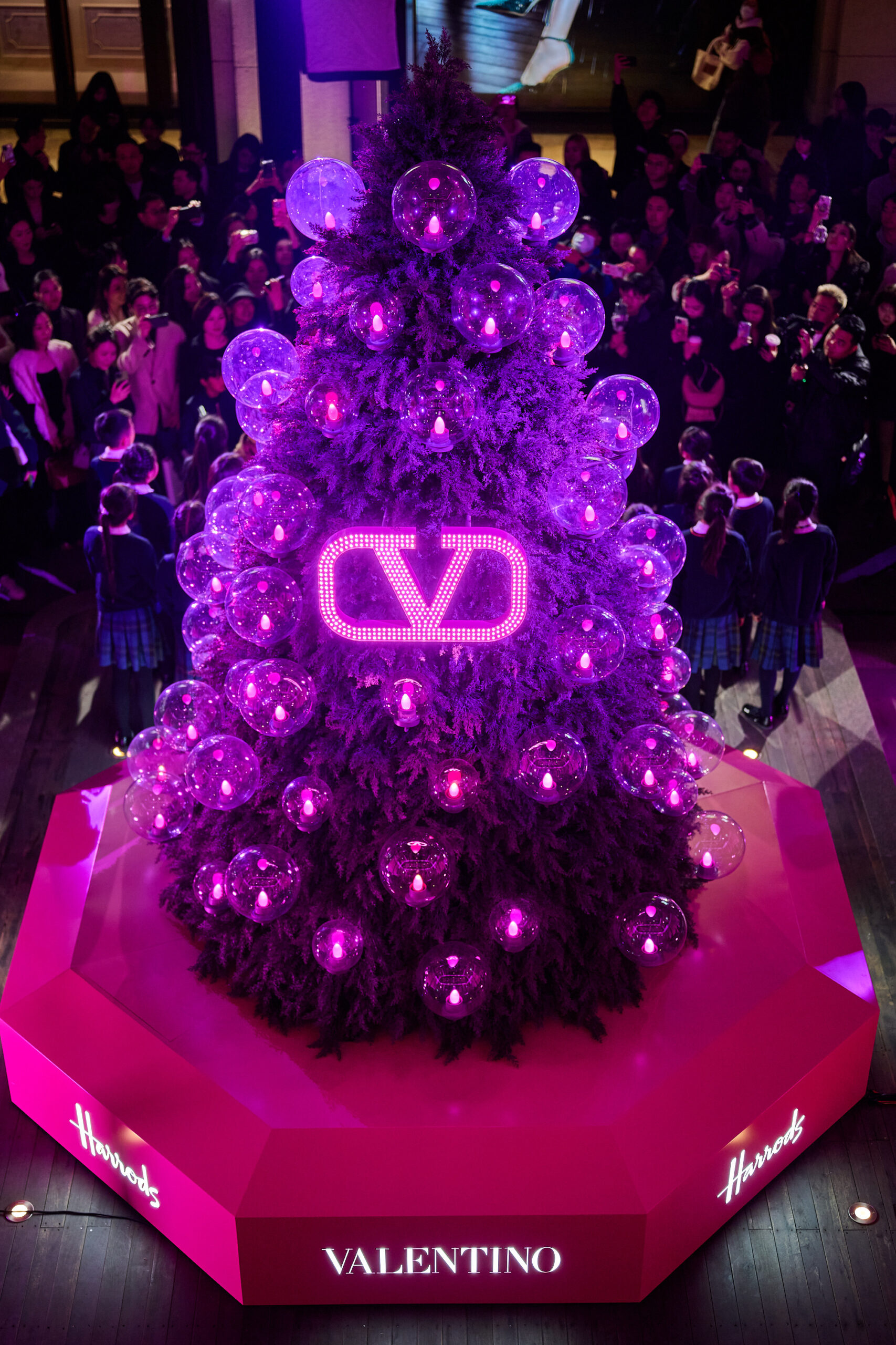 Paint it pink Valentino teams up with Harrods to pinkify Shanghai