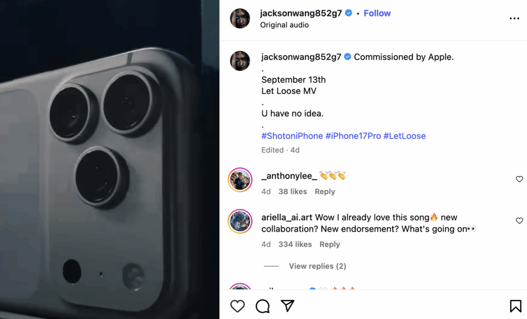 Jackson Wang announces a new collaboration