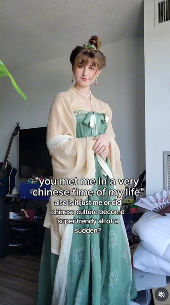 You met me at a very Chinese time in my life