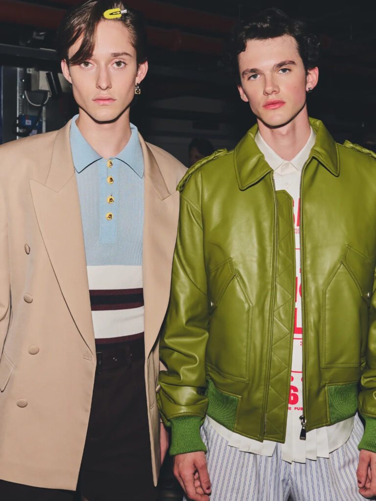 A second Mithridate SS27 look showing boxy tailoring proportions on the runway.