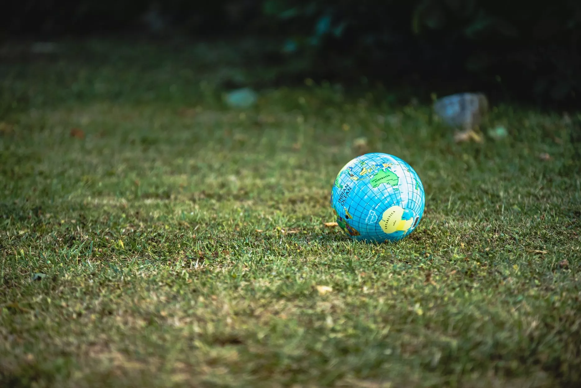 Football on grass field
