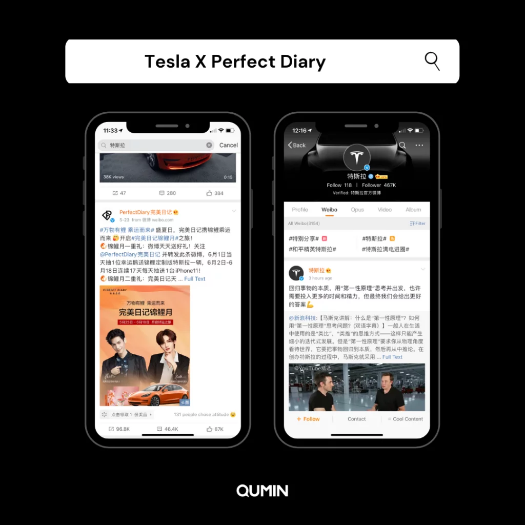 Tesla and Perfect Diary collaboration