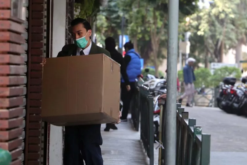 Delivery man in China