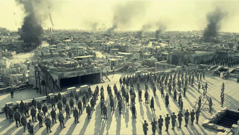 Scene from Chinese film The Eight Hundred