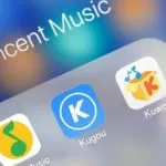 Tencent Music app shown on iPhone