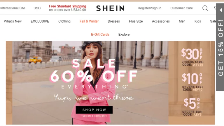 Ecommerce platform SHEIN