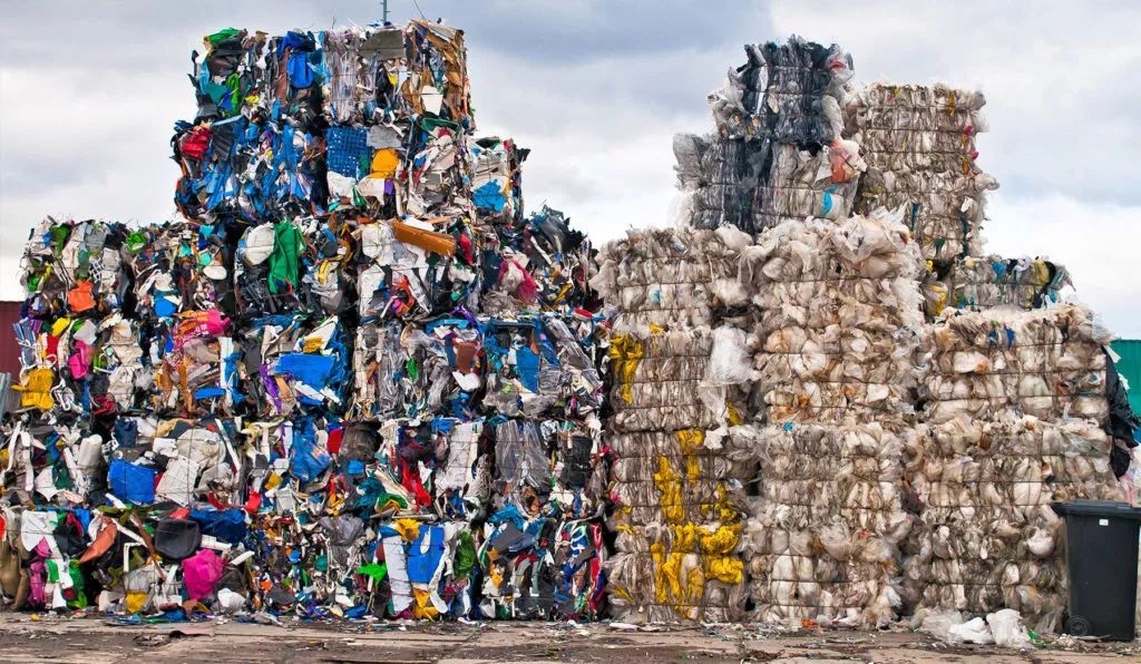 Recycling piles in China