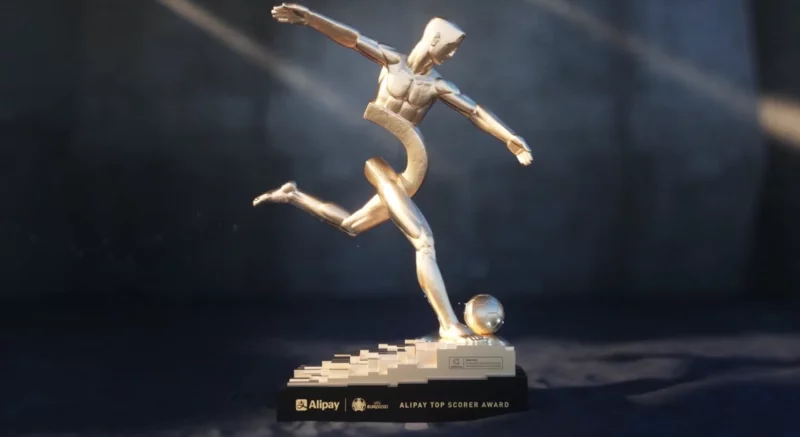 EURO 2020 blockchain trophy. Credit: Alipay