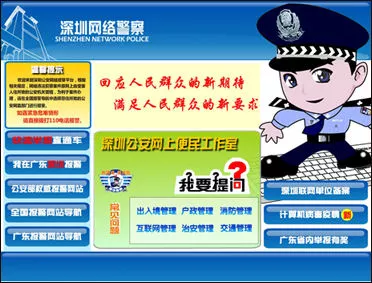 Cartoon posters from the Chinese Police
