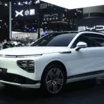Xpeng vehicle exhibition.
