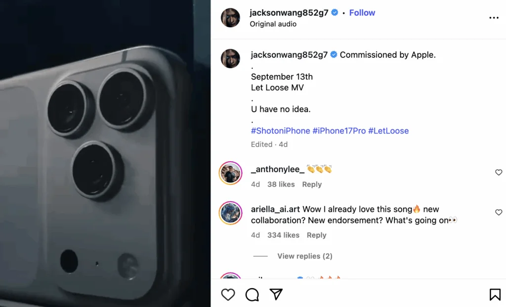 Jackson Wang announces a new collaboration