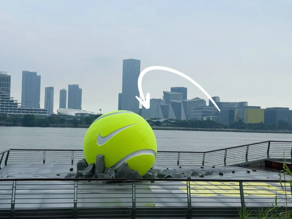 Nike tennis ball installation