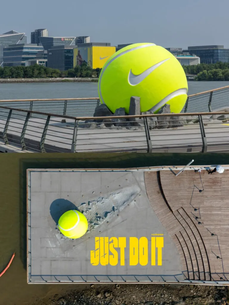 Nike tennis ball installation 