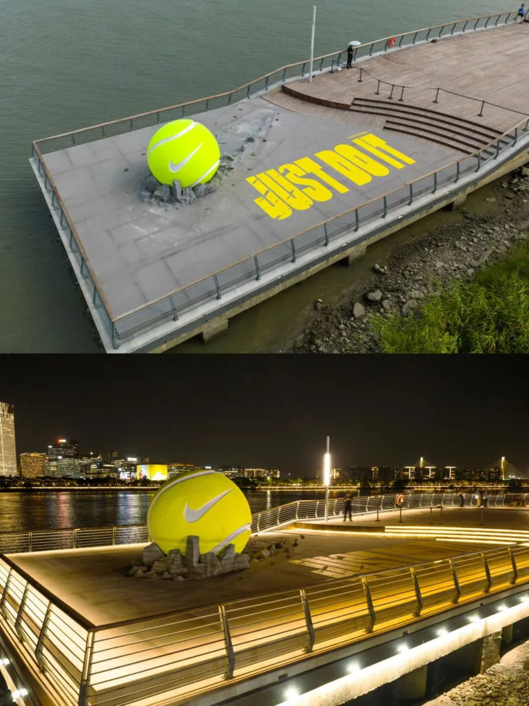 Nike tennis ball installation 