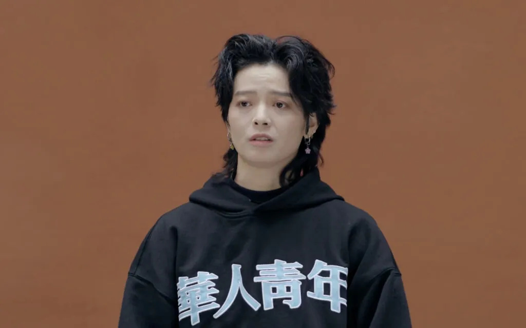 the sword in her hand