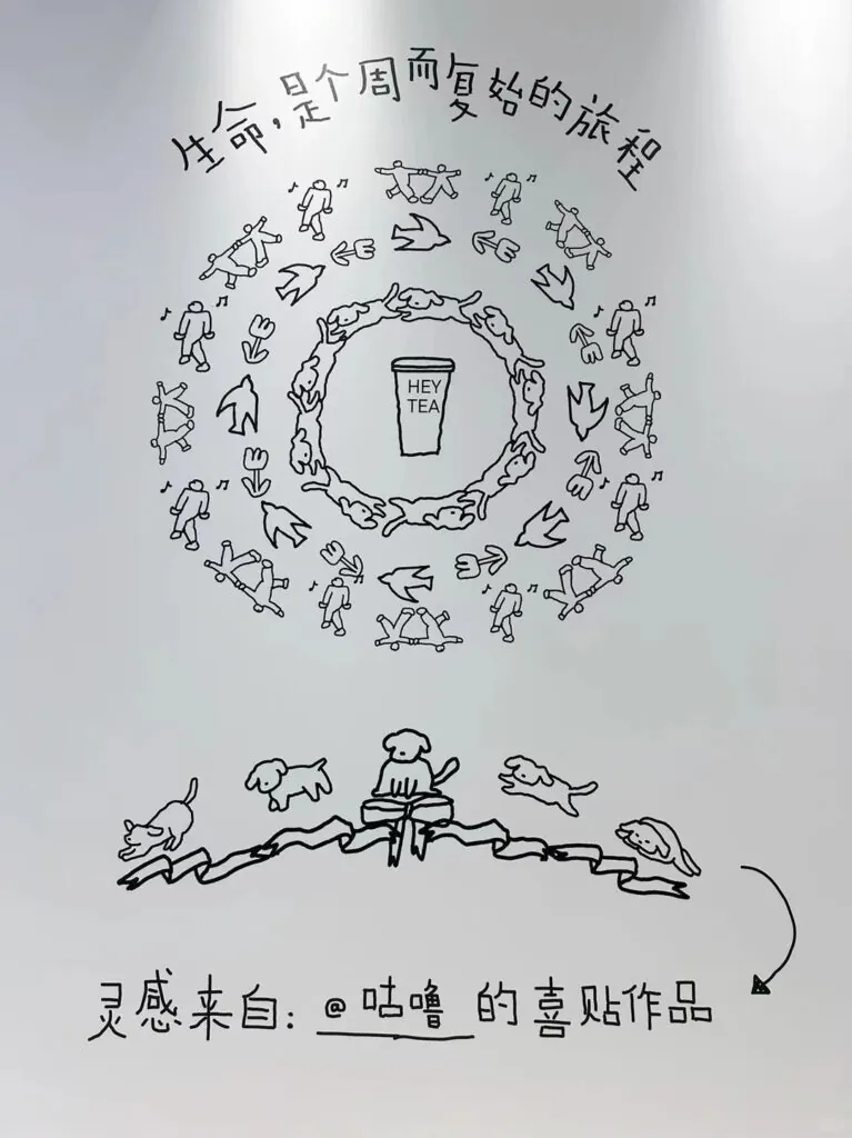 heytea art wall